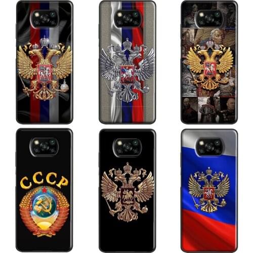 Coat Of Arms Russian CCCP Flag For Xiaomi Mi 11 Ultra Mi Note 10 Lite Mi 10T Pro Case For POCO X3 Pro F2 F3 M3 Pro Cover
