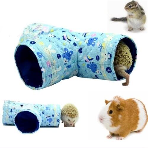 Guinea Pig Cage Hamster Toy Tubes&Tunnels Warm Bed for Little Cat Hedgehog