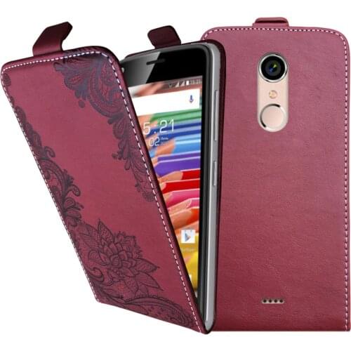 Embossed lace flower butterfly flip up and down leather phone bag cover case for BQ BQS-5050 Strike Selfie