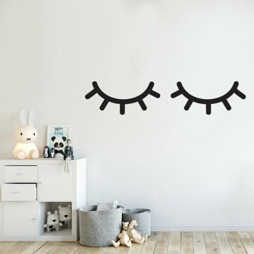 Cute Beautiful eyes eyelashes vinyl Wall Sticker for Home Decor living room background Decoration Decals Art Stickers wallpaper