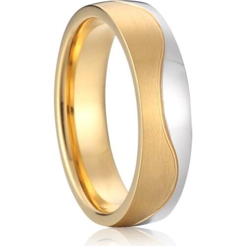 Wholesale western bicolor wedding band mens rings for male love fashion jewelry stainless steel ring anniversary man gift