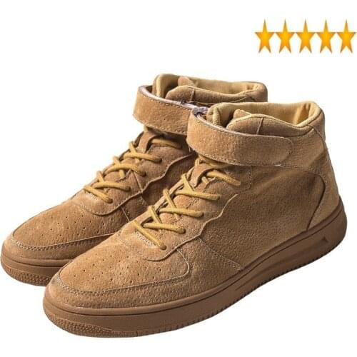 Men Faux Suede Leather Winter High Top Fashion Casual Hip Hop Flats Skateboard Male Sneakers Brand Designer Shoes