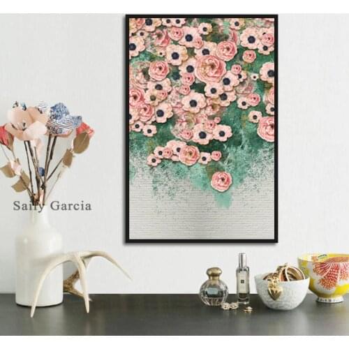 Literary Fresh Plants and Flowers Poster Wall Art Canvas Print for Living Room Bedroom Corridor Decoration No Frame