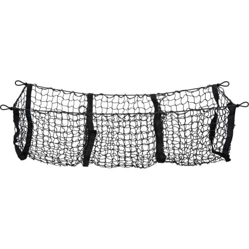 Trunk Cargo Net Nylon Mesh Organizer Holder Truck Universal w/ 4 Hooks