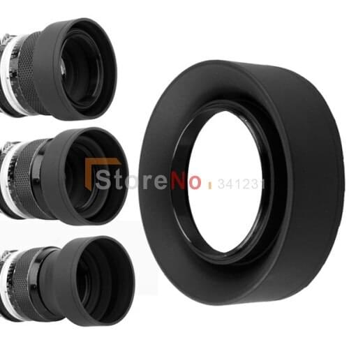 100% New 62mm 3-Stage Rubber Lens Hood for EF-S 18-55 mm f/3.5-5.6 IS Rebel T2i T1i 350D 400D 450D 1000D
