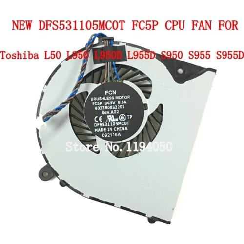 New Original Laptop Replacement Cpu Cooling Fan for Toshiba Satellite L950 L950D L955 L955D 6033B0032201 Cooling Fan