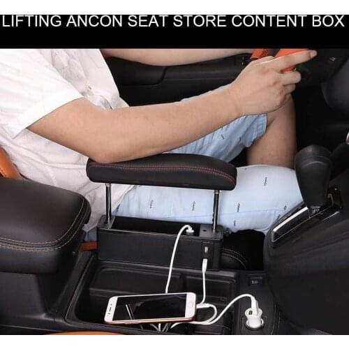 Car Central Handrail Armrest Pad Lift Armres Storage Organizer Box Car Armrest Pad For Toyota RAV4 CHR Corolla For Mazda 3 6 CX5