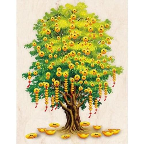 5D Full Square Diamond Painting money tree Cross Stitch Kit DIY Needlework Diamond Embroidery Sales Mosaic Diamond mazayka