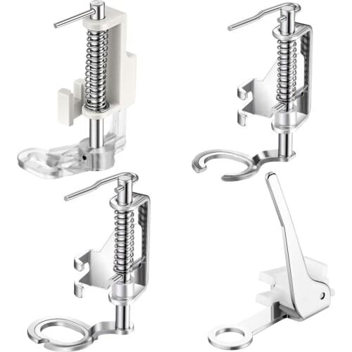 1PC Rolled Hem Quilting Foot Large Metal Darning Sewing Machine Presser Foot for Low Shank Sewing Machine Embroidery Sewing Tool