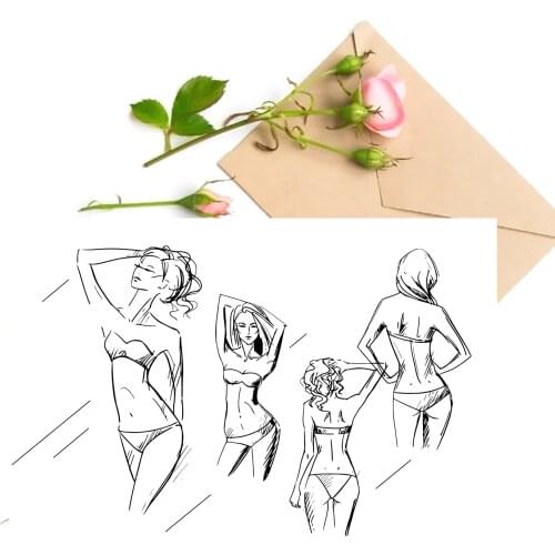 Confident Girls Clear Stamps For DIY Scrapbooking Card Making Silicone Stamps Fun Decoration Supplies