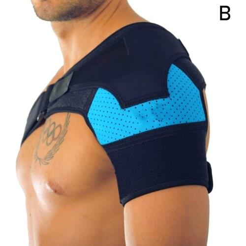 Adjustable Shoulder Support Bandages Shoulder Brace With Pressure Pad Unisex Sports Single Shoulder Ice Packs Compression Sleeve