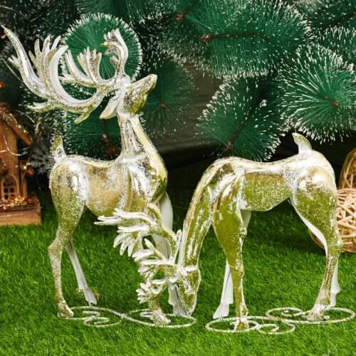 Christmas Tree Decoration Wrought Iron Fawn New Year Party Decoration Christmas Decor for Room Christmas Gift Home Decoration