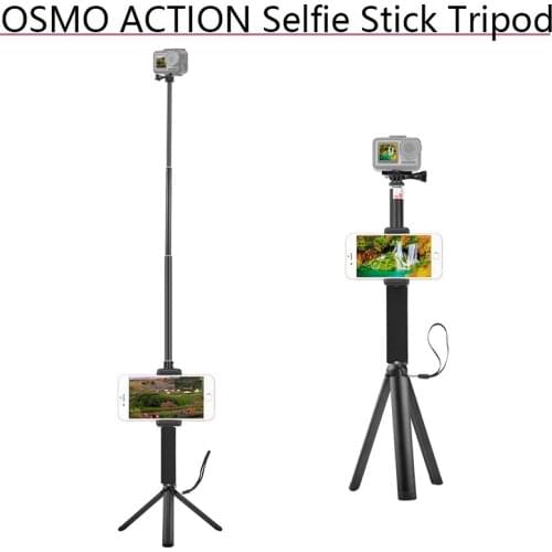 Self-timer Extension Rod Pole Tripod Selfie Stick Stand Bracket for DJI Osmo Action Phone Mount Sports Camera Accessories