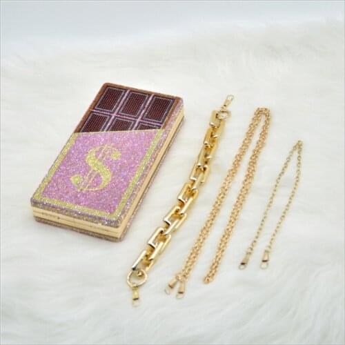 Lady Blue/Red/Pink/Black Women Evening Bags Fashion Diamonds Chain Shoulder Bags Mixed Color Crystal Wedding Clutches Bags Purse