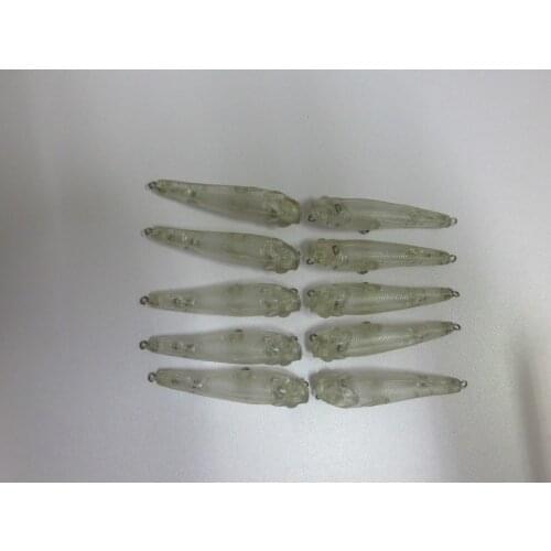 10pcs Unpainted Popper Hard Baits Fishing Lure Bodies 2 3/4 Inch 2/5 OZ Blank lures JS#81