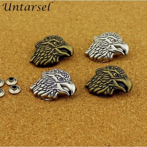 5pcs/lot 30*20mm fashion zinc alloy punk rivets eagle skull DIY studs animal garment leathercrafts nail with cap