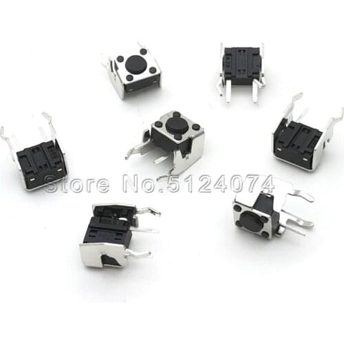 50pcs/lot 6×6×4.3mm Horizontal with bracket switch 6*6*4.3MM touch switch micro key switch horizontal button switch copper pin