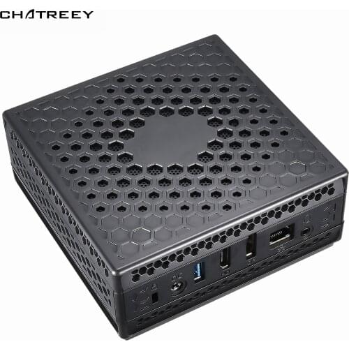 Chatreey AC1-Z Fanless mini pc intel J3455 J4125 Quad core windows 10 linux Dual HDMI industrial computer HTPC