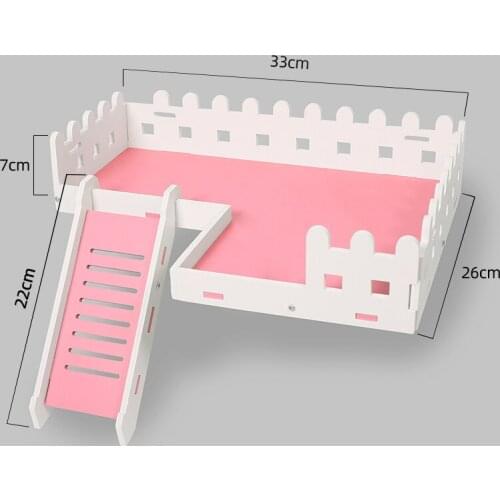 Large Size Hamster Cage Toys Mouse Rat Standing Board Platform with Climbing Ladder Hamster House Toys Relaxing Playing Supplies