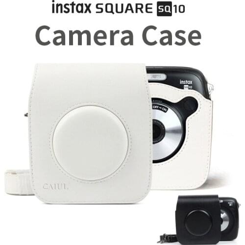 Carry PU Leather Bag Cover with Shoulder Strap For Fujifilm Instax SQUARE SQ10 Case Instant Film Photo Camera Black / Brown