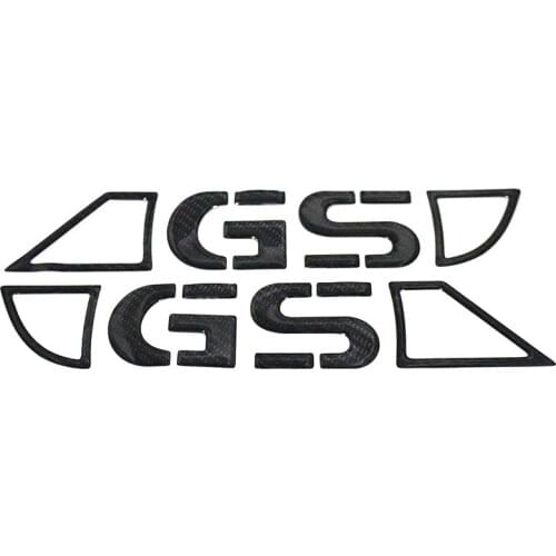Black Carbon Motorcycle Emblem Badge Decal 3D Tank Wheel Logo "GS" Sticker For ALL BMW MOTO BMW GS