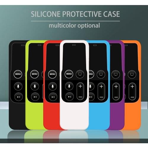 Colorful Silicone Protective Case Cover Skin for Apple TV 4 4th 4K Gen Siri Remote Control Waterproof Anti Slip Dust Cover