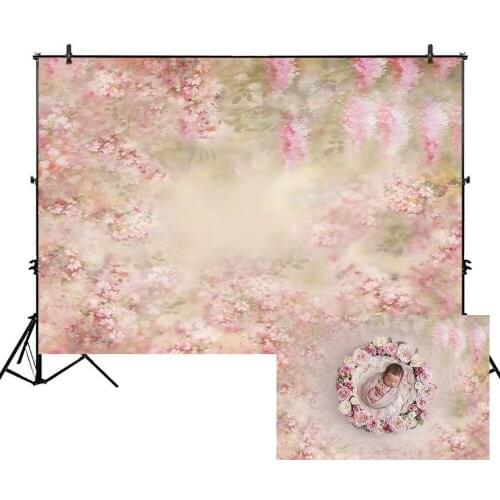 Flower photography Backdrop Newbron Child Background for Photo Studio Abstract Floral Backdrop for Photgraphic Video Portrait