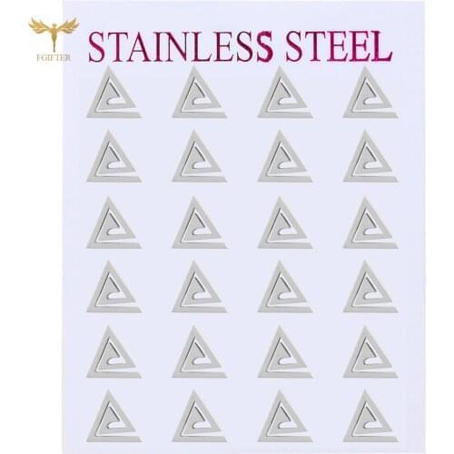Cheap Jewelry Wholesale Triangle Stud Earrings Fashion Geometric Stainless Steel Womens Accessories Christmas Party