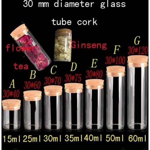 Capacity 15ml Wholesae 50pcs empty clear tube sealing glass bottle ,clear 15ml glass bottles with corks, glass vials with cork