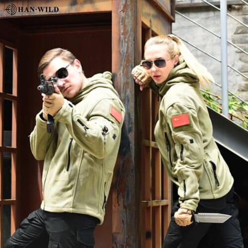 Men Women Military Fleece Tactical Thermal Warm Hooded Coat Outdoor Climbing Combat Sport Softshell Hiking Outerwear Army Jacket