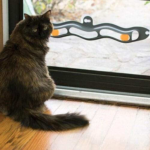 Hot selling pet cat interesting ball toy window suction cup cat toy track ball cat toy tunnel pet toy product 1 piece