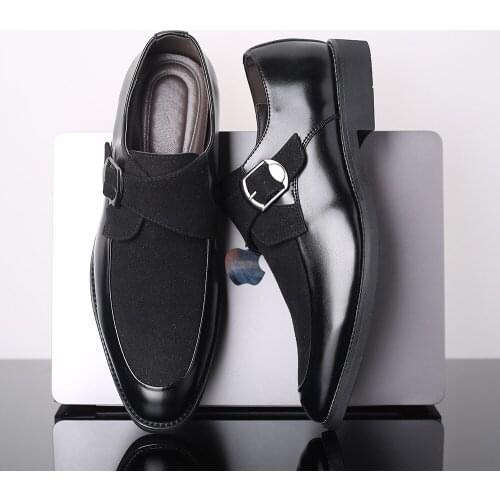 Summer Plus Size Men Leather Shoes Fashion Business Shoes Breathable Casual Oxfords Shoes For Men Suede Hasp Mens Shoes 38-47