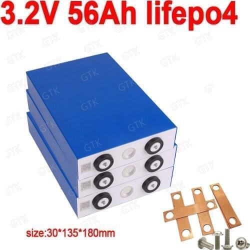 24pcs 3.2v 56ah lifepo4 no 3.2v 60Ah lithium battery long life for diy 12v 48v Solar energy storage go cart inverter