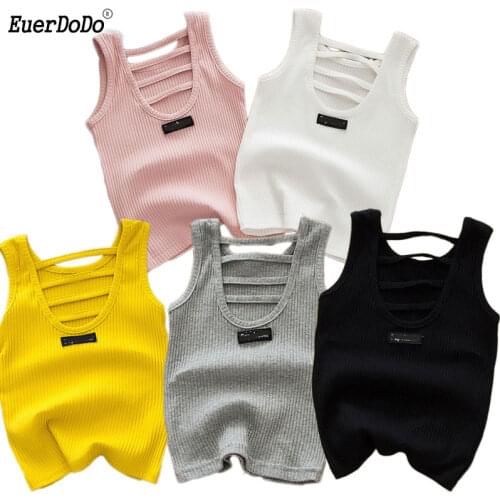 Candy Color Girls Undershirt Cotton Kids Underwear Model Toddler Singlet Baby Camisoles Tank Tops For Baby Clothing