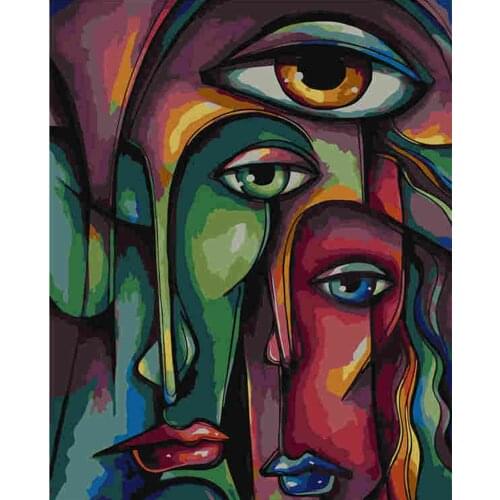 Frame Afternoon Figure DIY Painting By Numbers Modern Wall Art Picture Home Wall Decor For Living Room Artwork 40x50cm