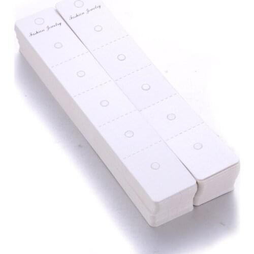 New High quality 5 hole 3*8CM White Snap Display Snap Paper Card Display for 18/20mm Snap Button Jewelry 0267