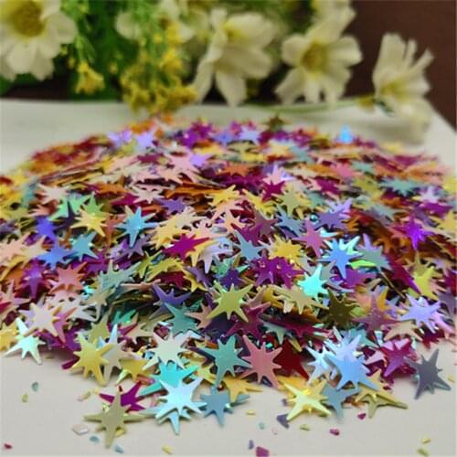 25g 10mm starfish Sequins Mixed Color Flower Sewing Garment Accessories,Clothing accessories,DIY Sequins scrapbooking shakes