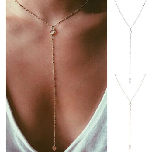 Boho Pendant Jewelry Long Choker Beads Statement Necklace Women Necklaces
