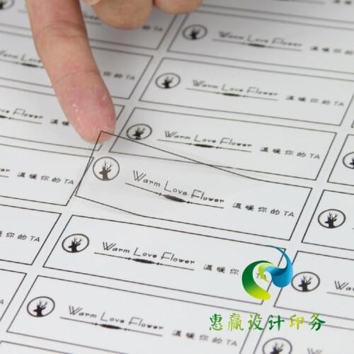 2.5X5 cm Retangle Clear PVC Transparent Personalized Waterproof Label Tags