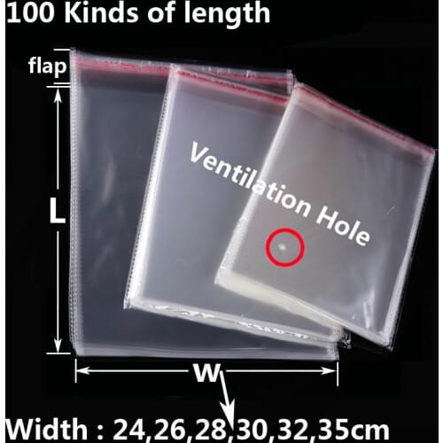 Clear Self Sealing Plastic Bags Clothing Toy Gift Packaging Bag Self-adhesive Resealable OPP Poly Bag Transparent Plastic Baggie