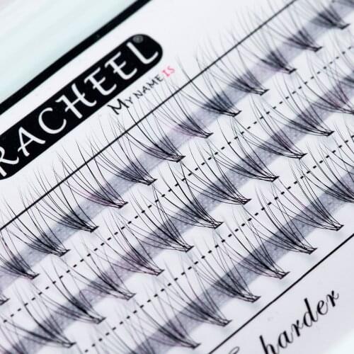 2018New 60 PCS/Set Colorful Soft Individual False Eyelash Cluster Faux Lashes Extension black mix purple Natural Eyelash