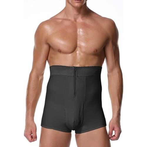 S-6XL Men Padded Butt Lifter panties fitness Waist trainer shapewear steampunk men Tummy Trimmer Corset Man pad Control Panties