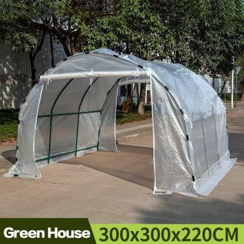 AULAYSED Greenhouse for Garden Outdoor Green Houses Flower Plant Keep Warm Cover PE Plastic Roll-up Zipper Durable Shed Iron