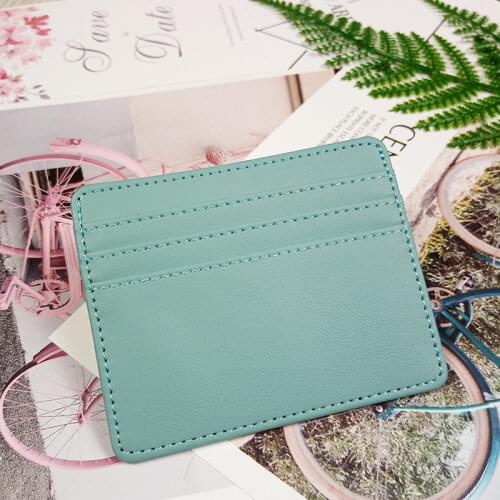 Ultra-thin PU No Zipper Card Holder Mini Simple Credit Card ID Card Holder Holiday Gift Men and Women 2021 Fashion Card Holder