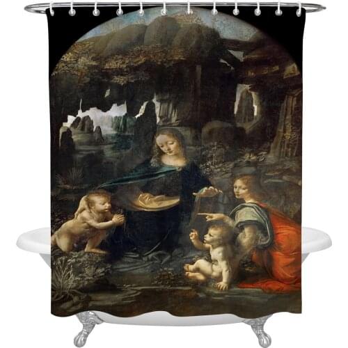 Woman Child Stone Plant Shower Curtain Home Bathroom Decor Shower Curtain Waterproof Christmas Shower Curtain