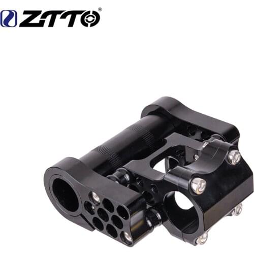 ZTTO Ultralight High-Strength 7075 Aluminum Alloy CNC 25.4mm Adjustable Folding Bike Double Stem fitting for Folding Bicycle