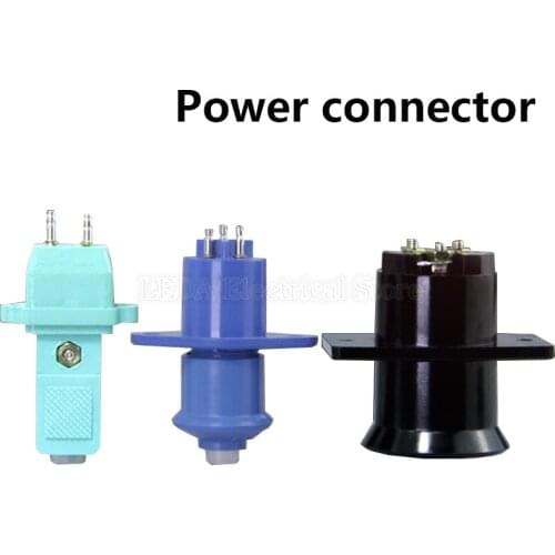 2Pcs CZ-200 CZ-300 CTD3 CZD-3 2Pin 3Pin Power Connector Plug Socket Docking Bakelite With Ears Circle Green Blue Black