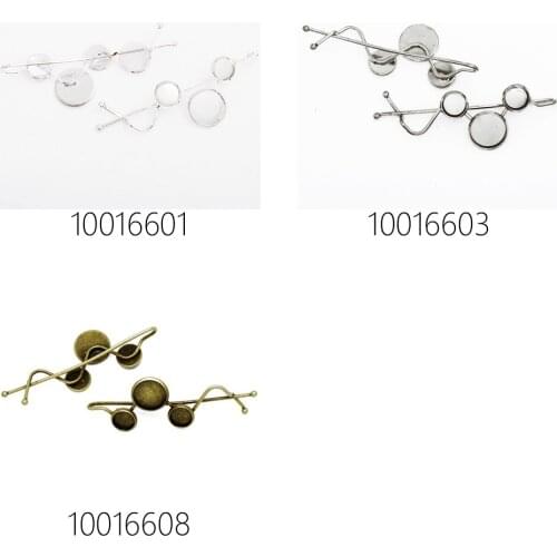 20pcs minimalist simple Hair slide with 8mm and 12mm shallow bezels,hair pin,bobby pin-100166
