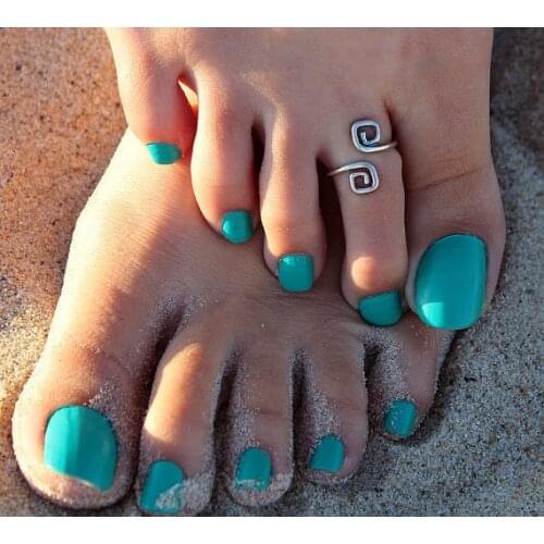 2021 Hot Female Fashion Simple Retro Trend Bohemian Beach Opening Adjustable Toe Ring Foot Decoration Foot Ring Jewelry