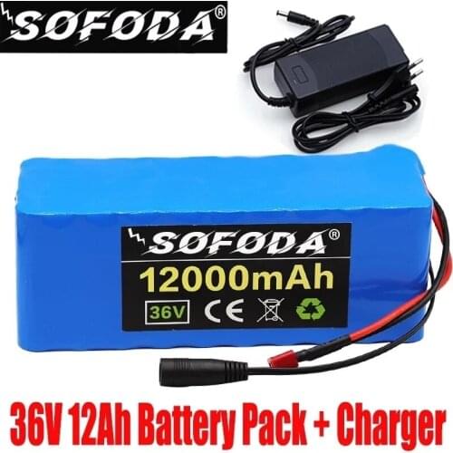 2021 Original 36V battery 10S4P 12Ah battery pack 1000W high power battery 42V 12000mAh Ebike electric bike BMS+42V2A Charger